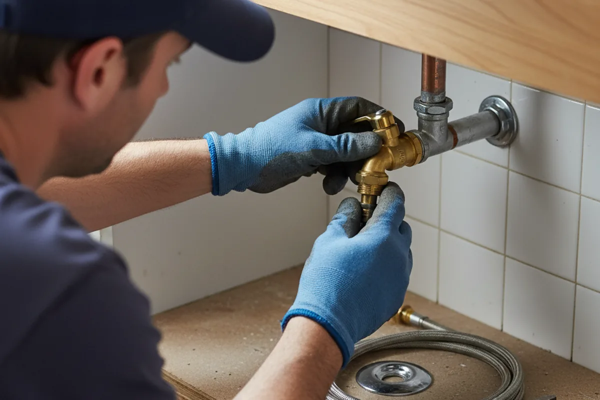 Shutoff valve and fitting work during Emergency Plumbing in Girdletree